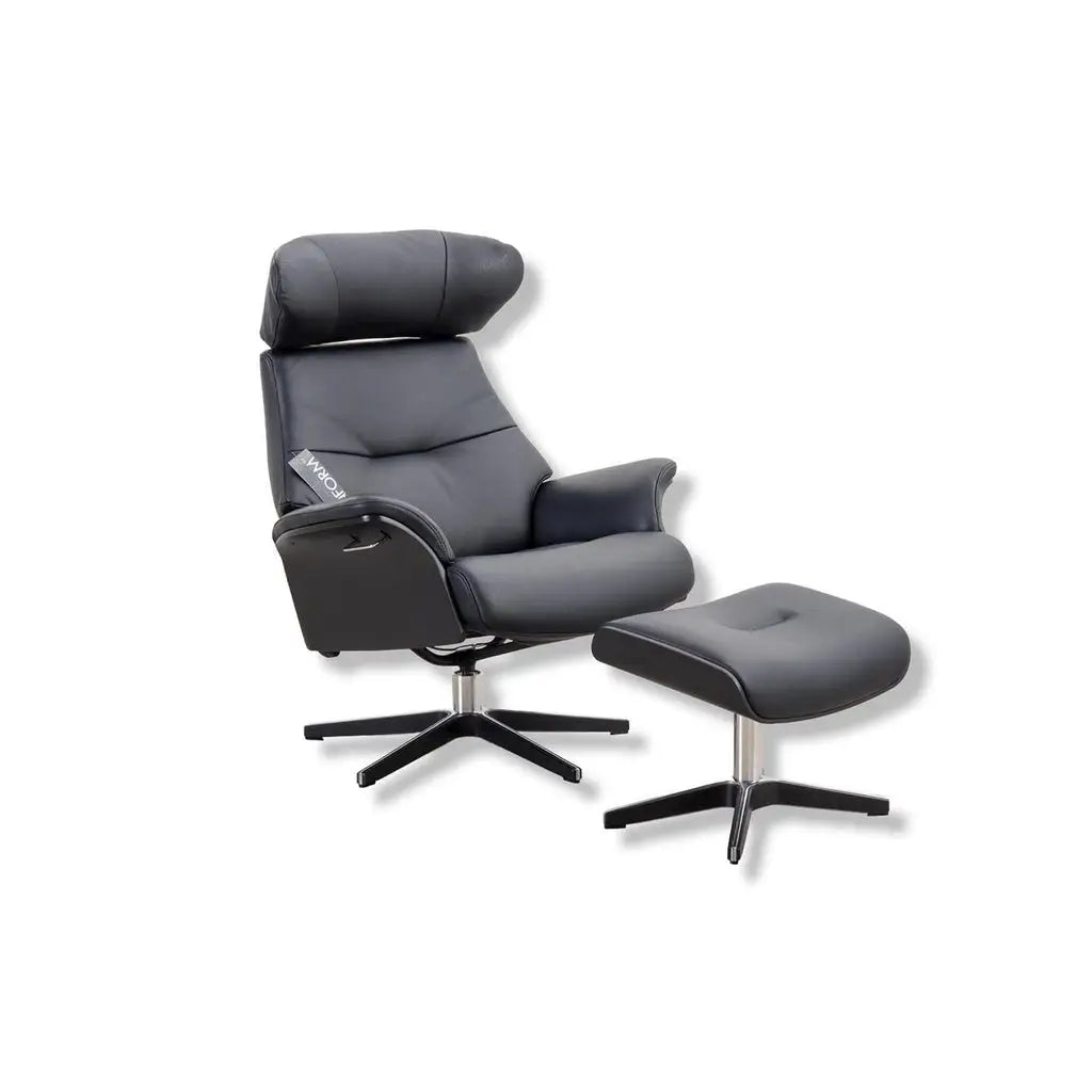 Fernsehsessel Air in Leder Fantasy schwarz - Relaxsessel Leder