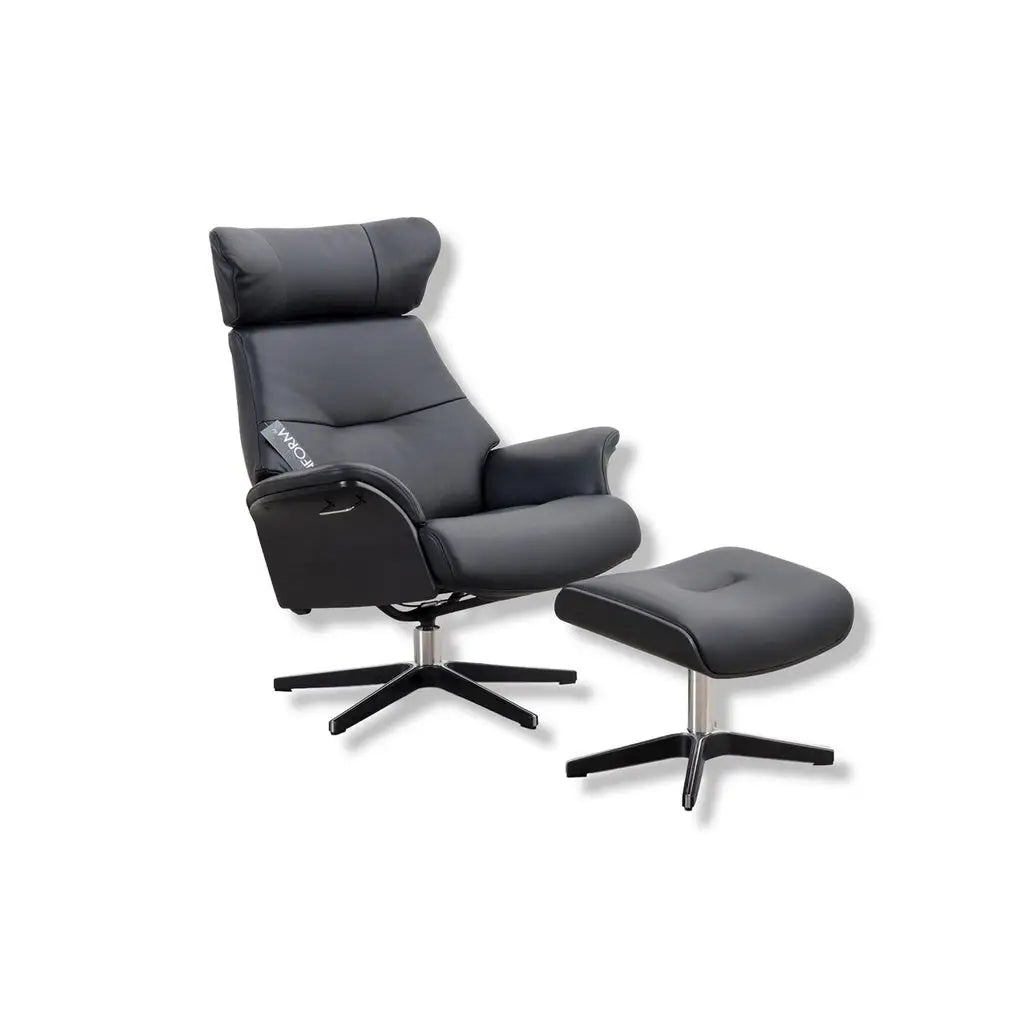 Fernsehsessel Air in Leder Fantasy schwarz - Relaxsessel Leder