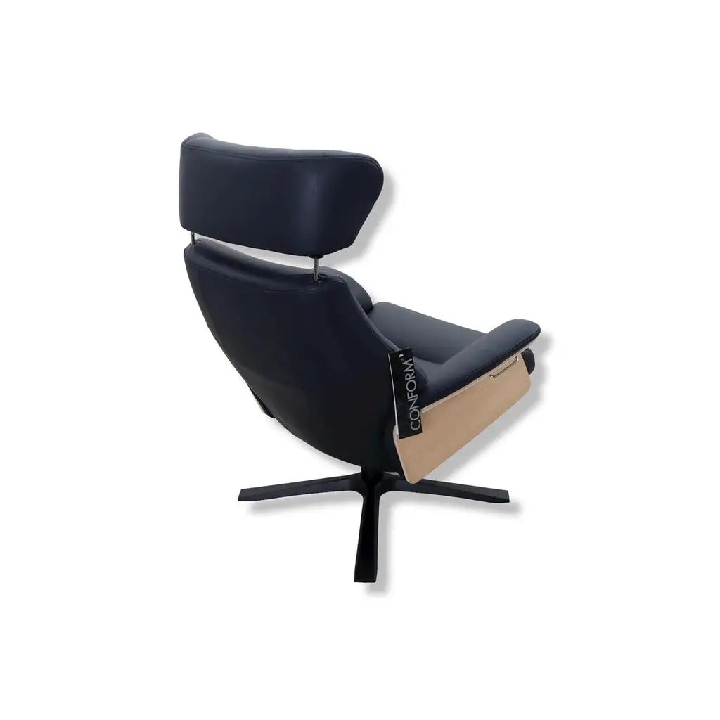 Fernsehsessel Air in Leder Sauvage dark blue - Relaxsessel Leder