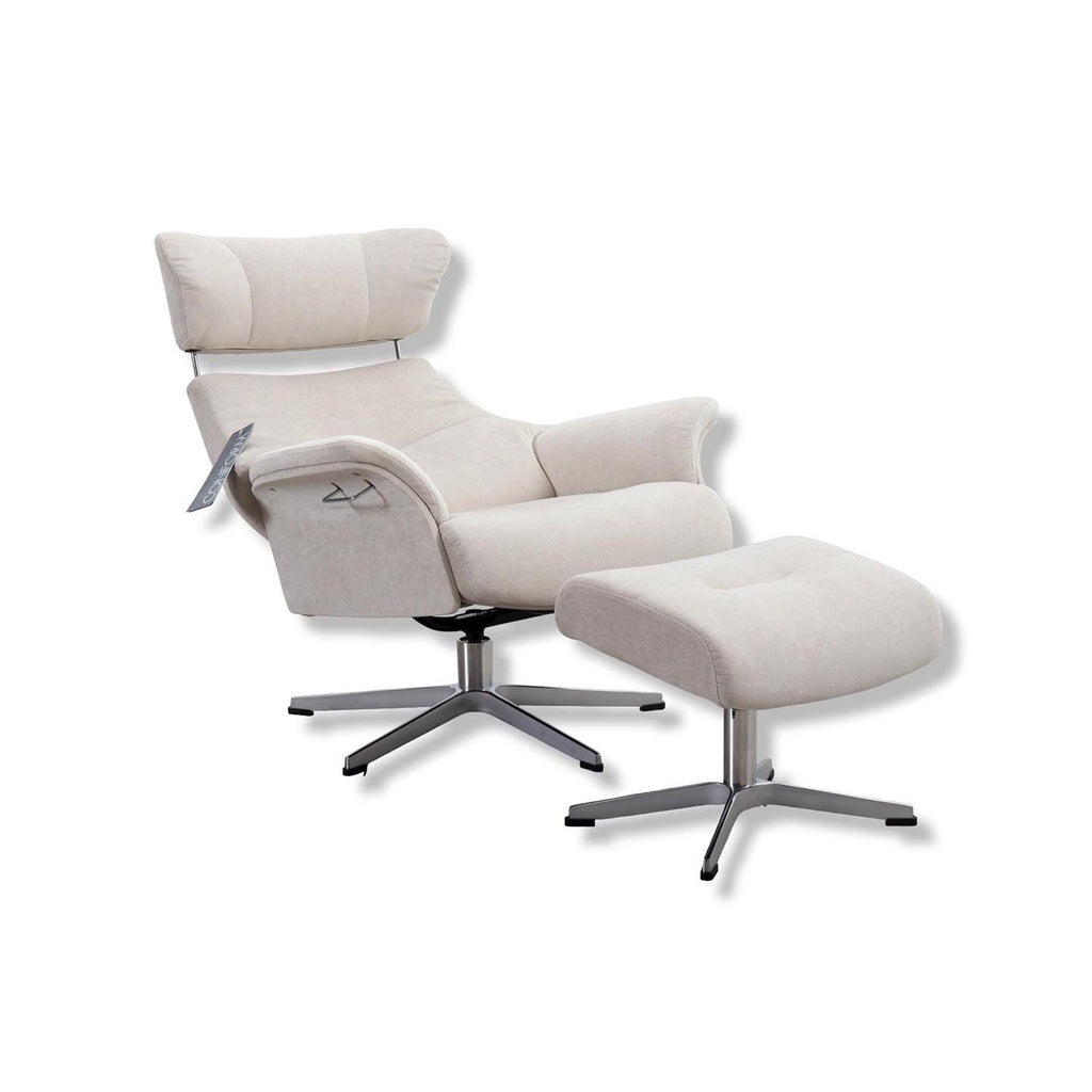 Fernsehsessel Air in Stoff Velvety light beige - Relaxsessel Stoff