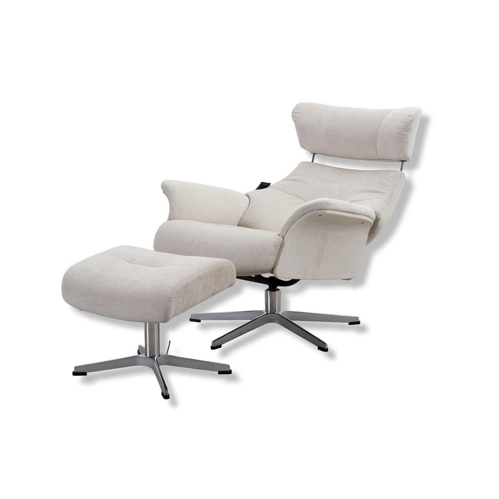Fernsehsessel Air in Stoff Velvety light beige - Relaxsessel Stoff