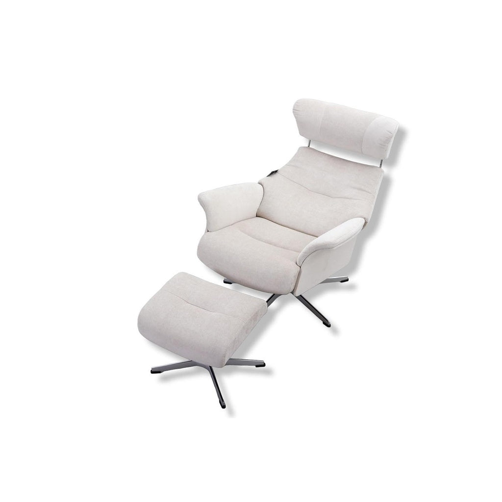 Fernsehsessel Air in Stoff Velvety light beige - Relaxsessel Stoff