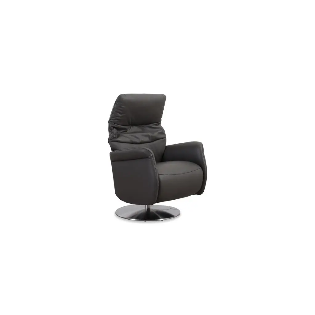 Fernsehsessel mit Doppelmotor 32630 LIMBOO in Leder Z73 graphite - Relaxsessel Leder