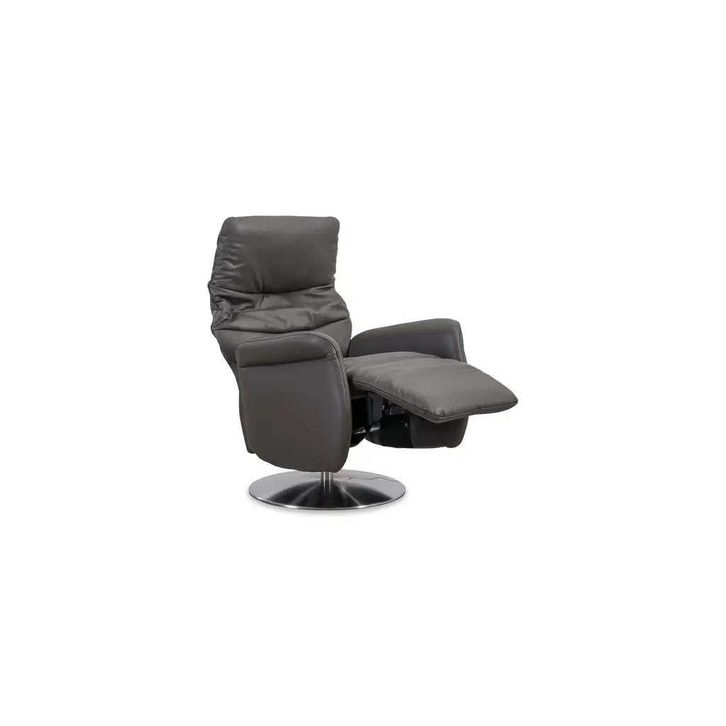 Fernsehsessel mit Doppelmotor 32630 LIMBOO in Leder Z73 graphite - Relaxsessel Leder