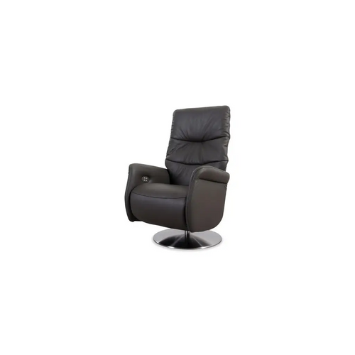 Bild 1 in Galerieansicht laden. Fernsehsessel mit Doppelmotor 32630 LIMBOO in Leder Z73 graphite - Relaxsessel Leder