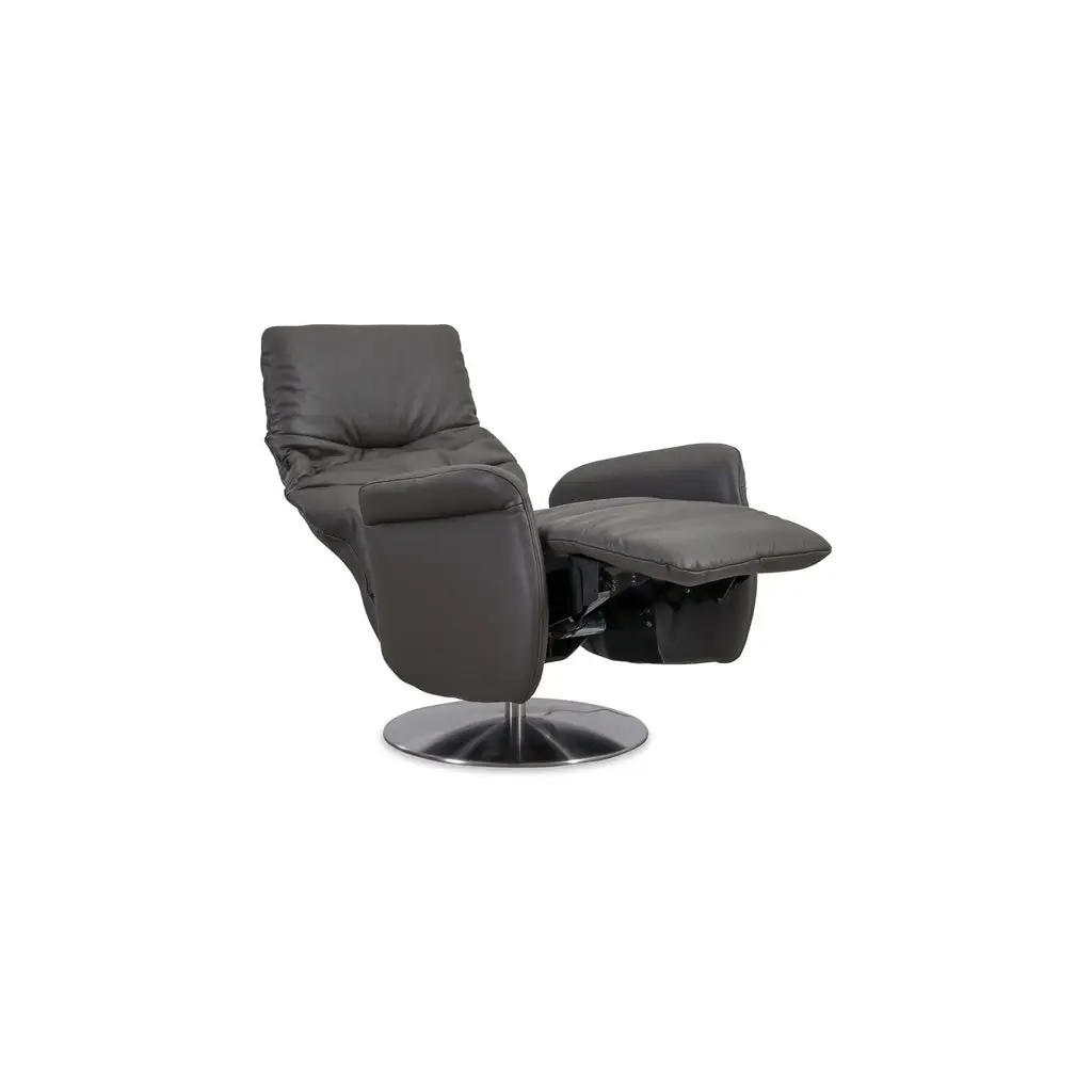 Fernsehsessel mit Doppelmotor 32630 LIMBOO in Leder Z73 graphite - Relaxsessel Leder