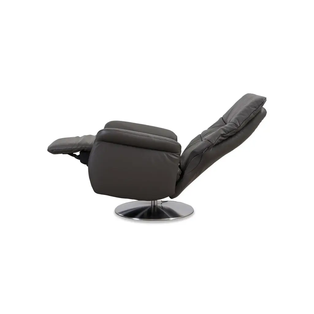 Fernsehsessel mit Doppelmotor 32630 LIMBOO in Leder Z73 graphite - Relaxsessel Leder