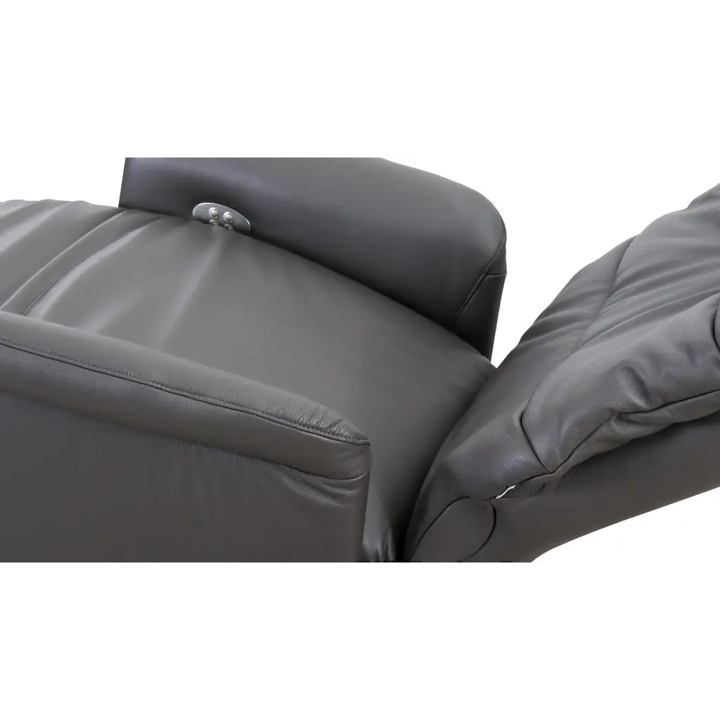 Fernsehsessel mit Doppelmotor 32630 LIMBOO in Leder Z73 graphite - Relaxsessel Leder