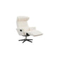 Fernsehsessel RELIEVE mit Fussstütze in Leder Fantasy snow white - Sessel Leder