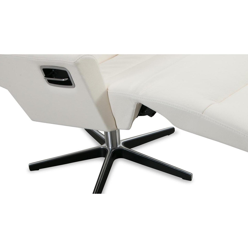 Fernsehsessel RELIEVE mit Fussstütze in Leder Fantasy snow white - Sessel Leder