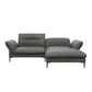 Flexlux Ecksofa Salino in Leder Nature - 0722 nature olive / Longchair rechts - Ecksofa Leder