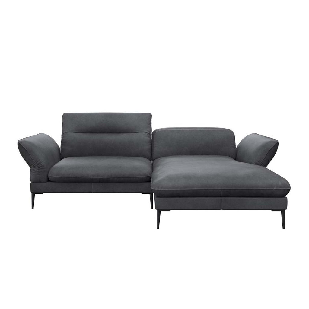 Flexlux Ecksofa Salino in Leder Nature
