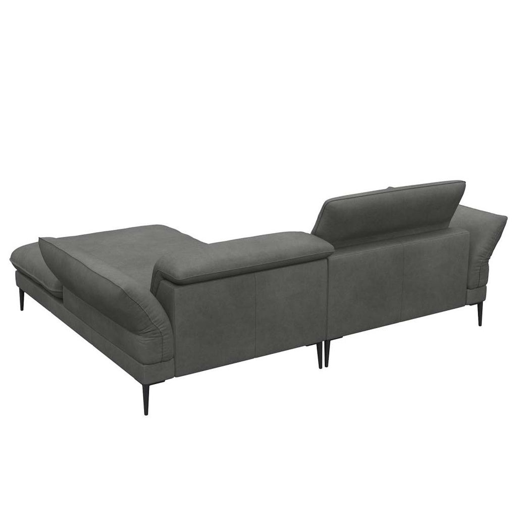 Flexlux Ecksofa Salino in Leder Nature