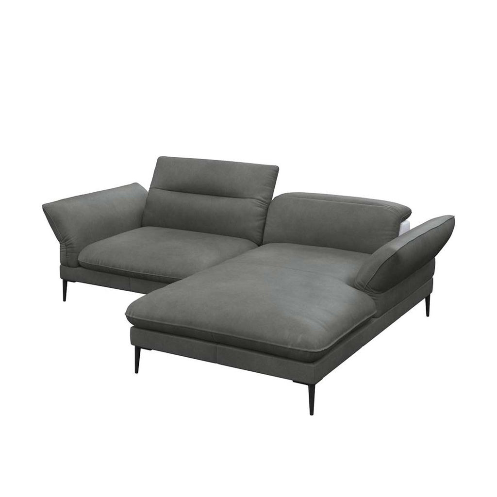 Flexlux Ecksofa Salino in Leder Nature