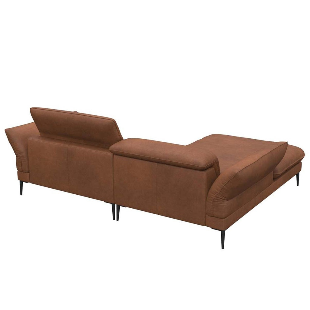 Flexlux Ecksofa Salino in Leder Nature