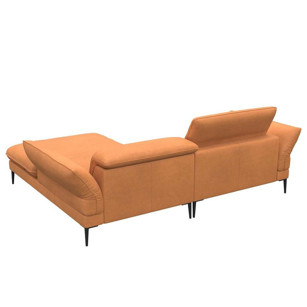 Flexlux Ecksofa Salino in Leder Nature