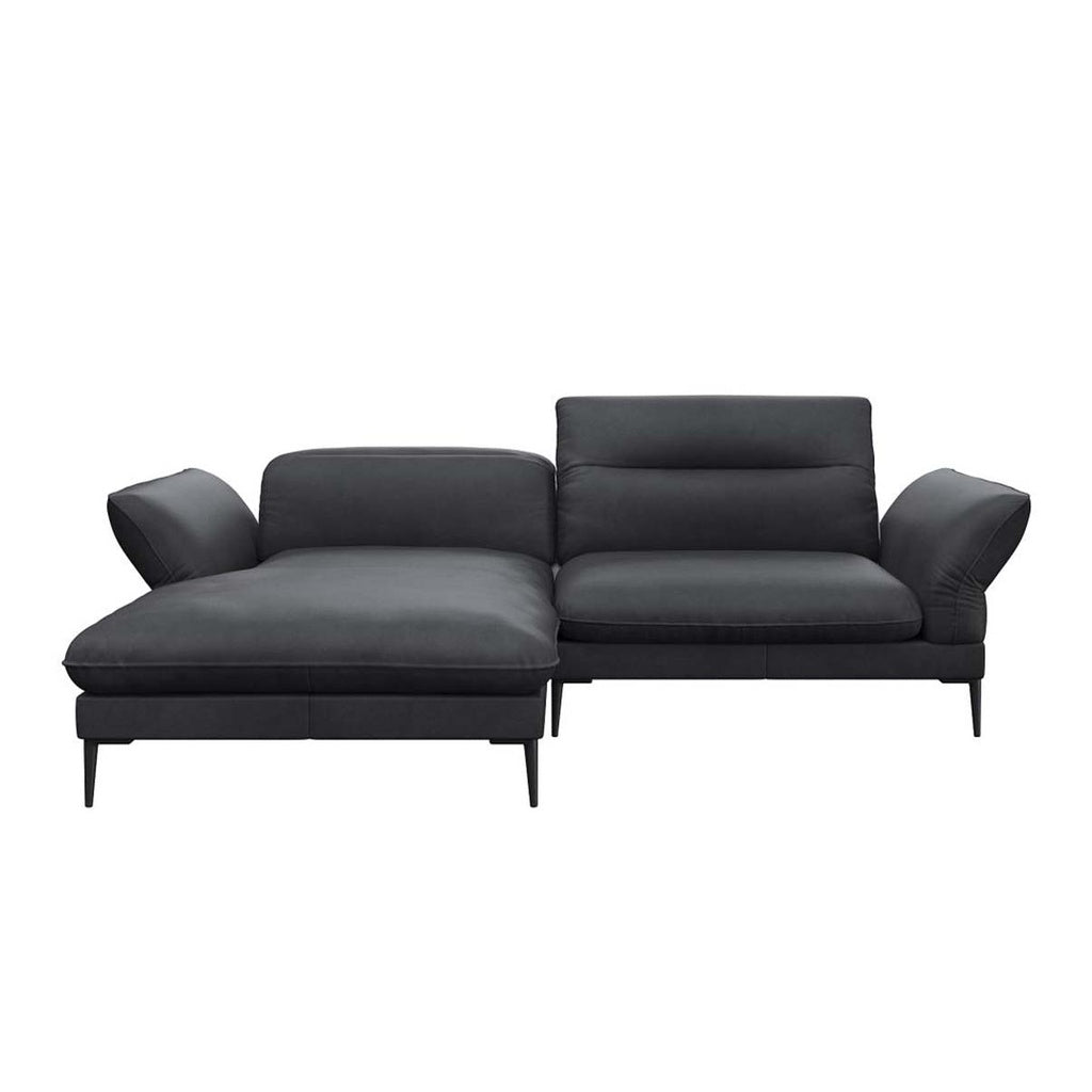 Flexlux Ecksofa Salino in Leder Nature