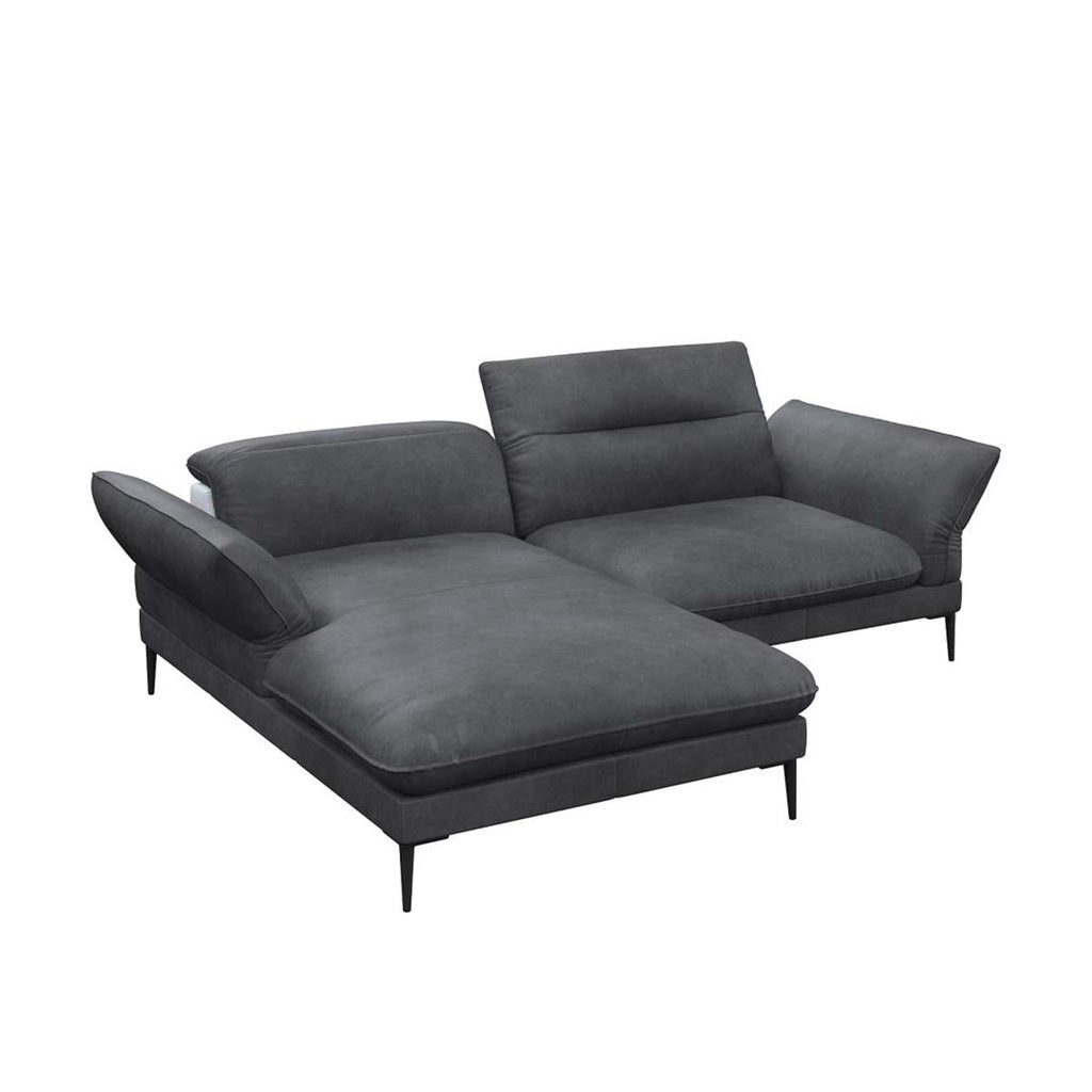 Flexlux Ecksofa Salino in Leder Nature