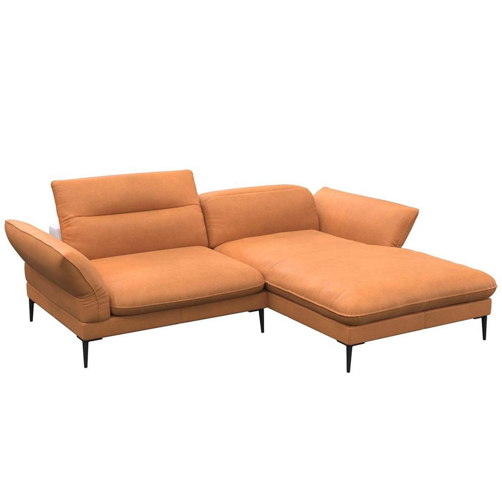 Flexlux Ecksofa Salino in Leder Nature