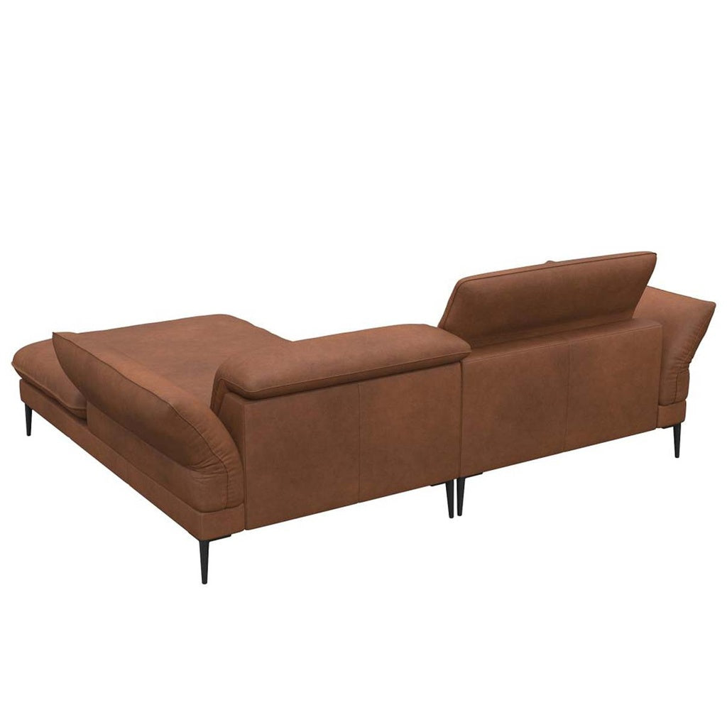 Flexlux Ecksofa Salino in Leder Nature