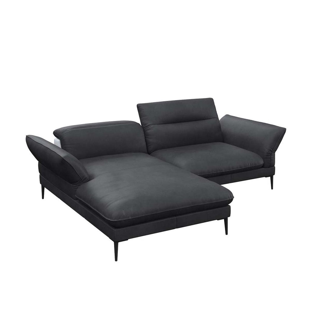 Flexlux Ecksofa Salino in Leder Nature