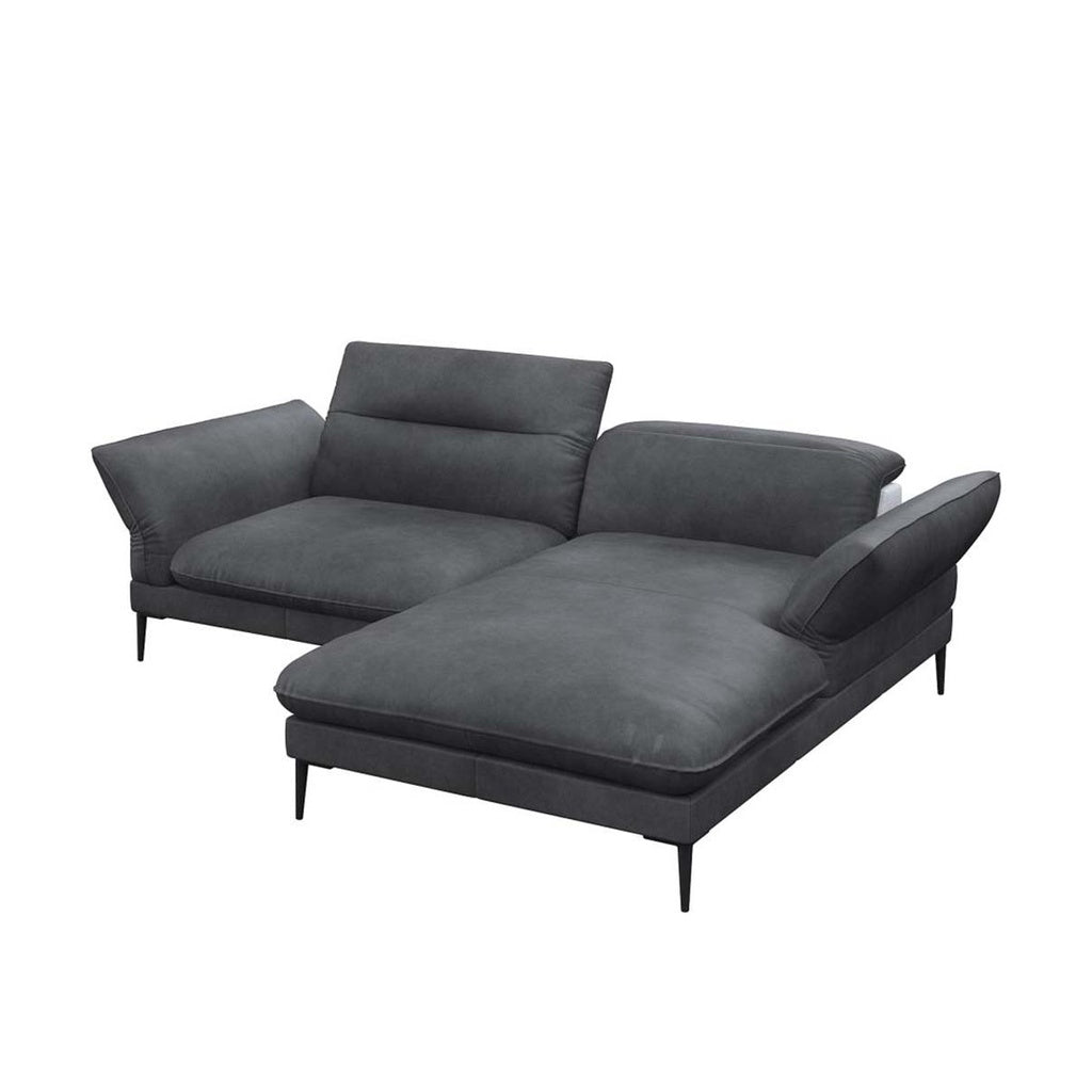 Flexlux Ecksofa Salino in Leder Nature