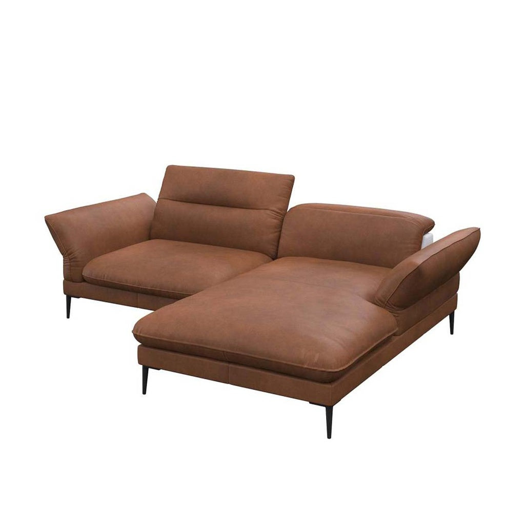 Flexlux Ecksofa Salino in Leder Nature