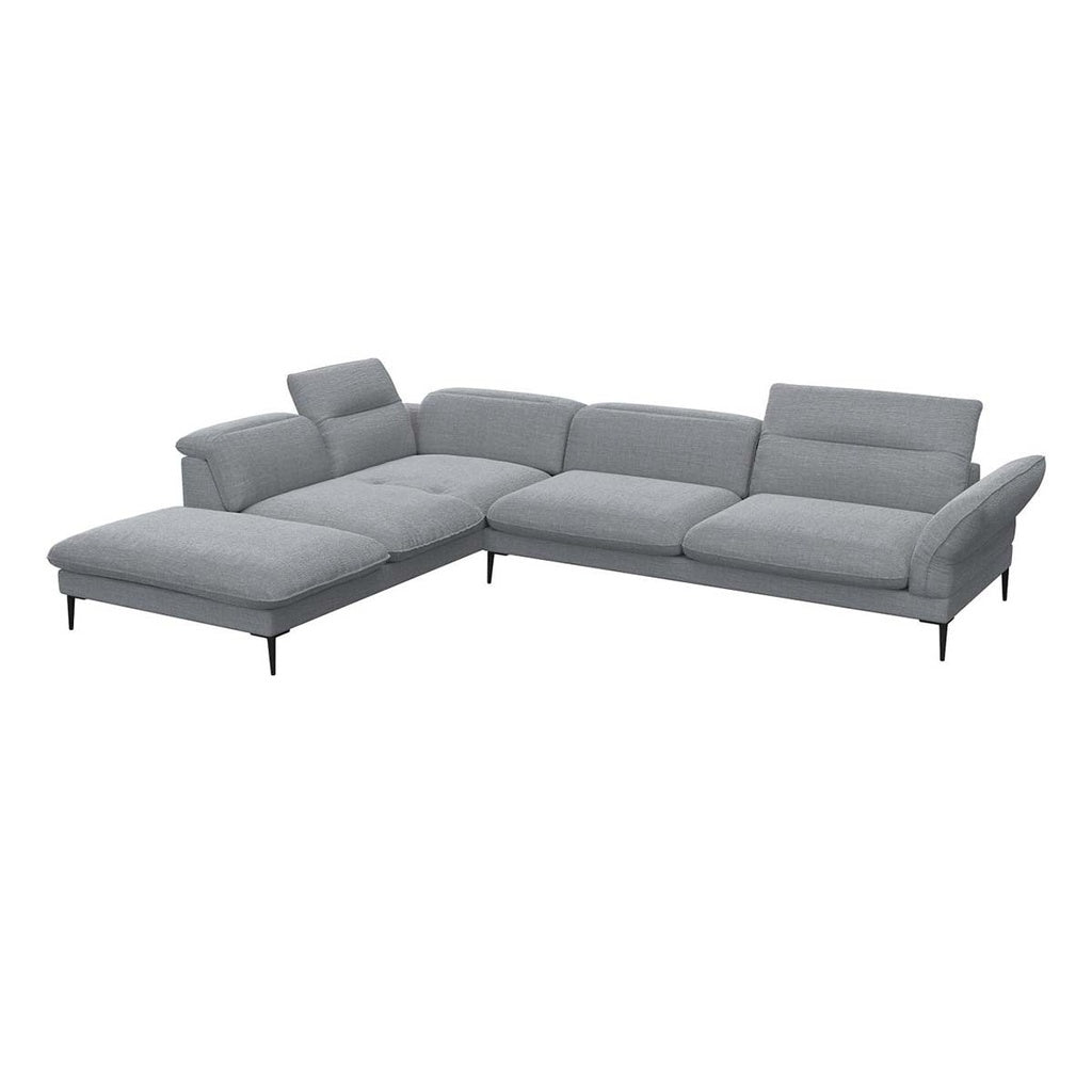 Flexlux Ecksofa Salino in Stoff Brescia