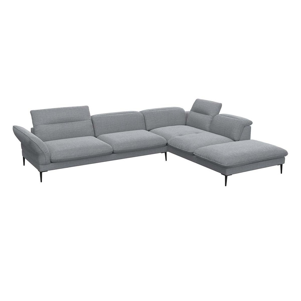 Flexlux Ecksofa Salino in Stoff Brescia