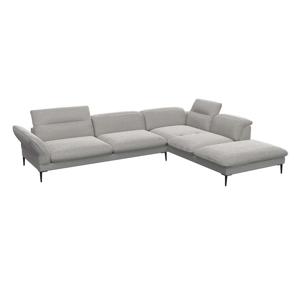 Flexlux Ecksofa Salino in Stoff Brescia