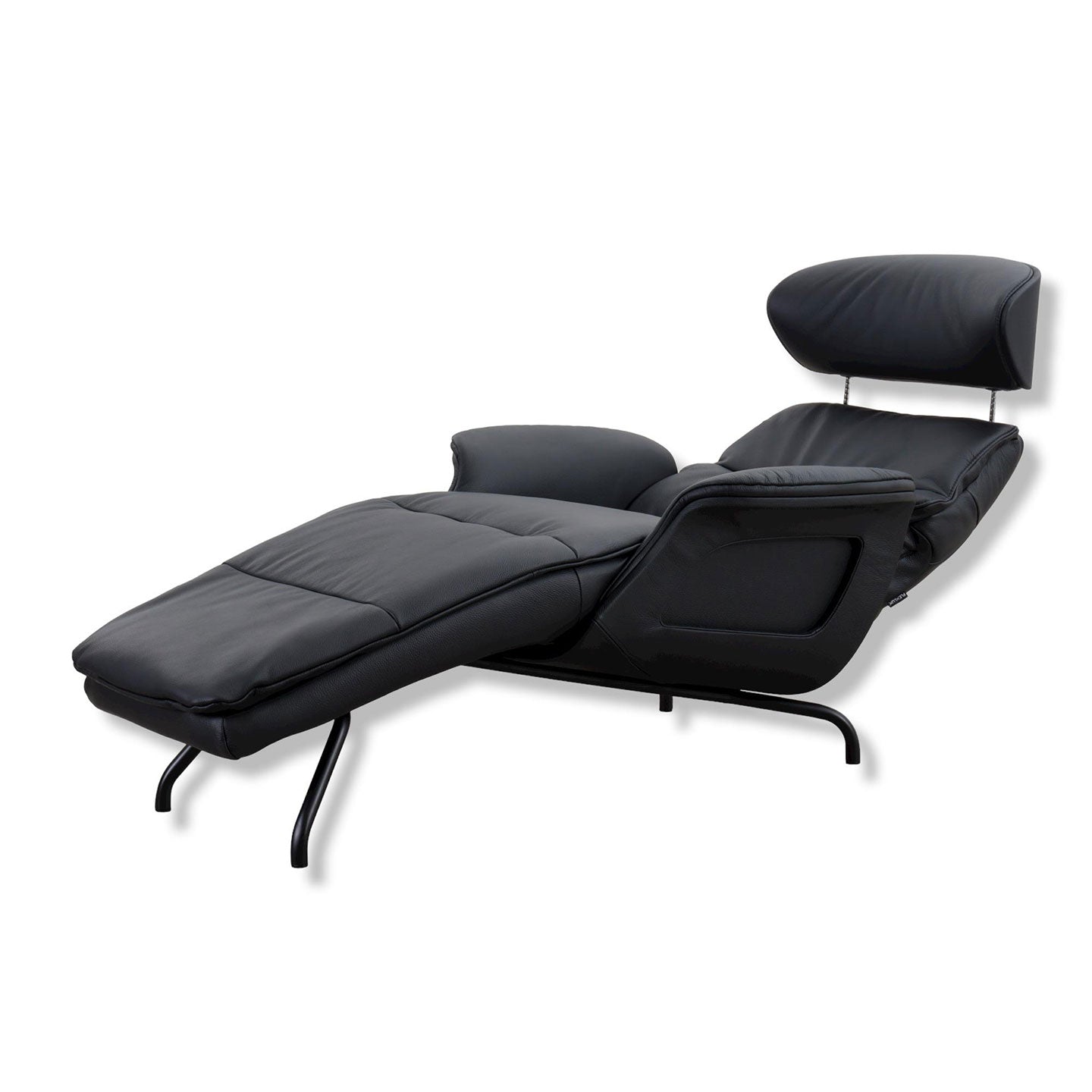 FlexLux Liege CLEMENT in Leder Dakota deep black - Relaxsessel Leder
