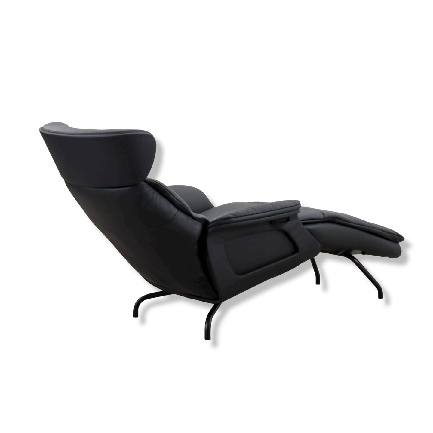 FlexLux Liege CLEMENT in Leder Dakota deep black - Relaxsessel Leder
