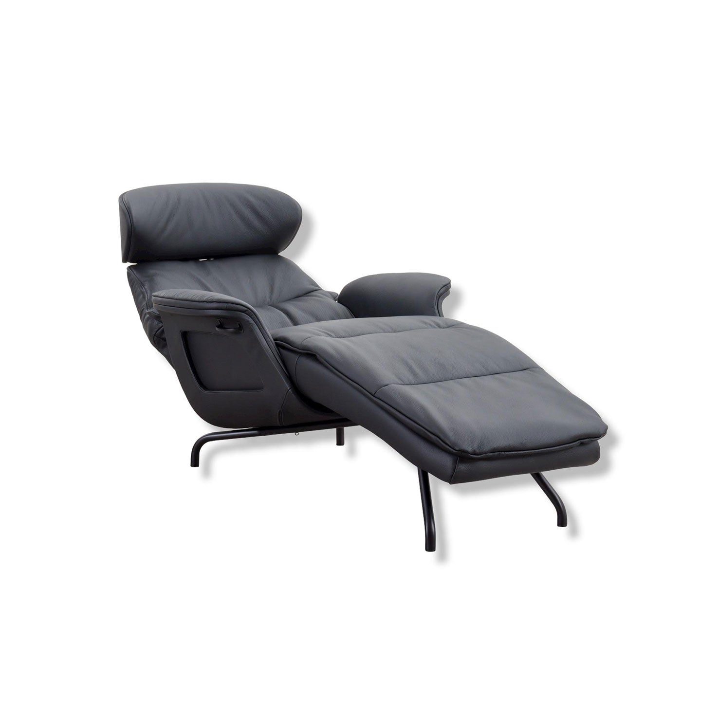 FlexLux Liege CLEMENT in Leder Dakota deep black - Relaxsessel Leder
