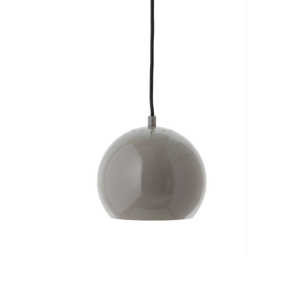Pendellampe BALL Ø 18cm - warmgrau glänzend - Pendelleuchten
