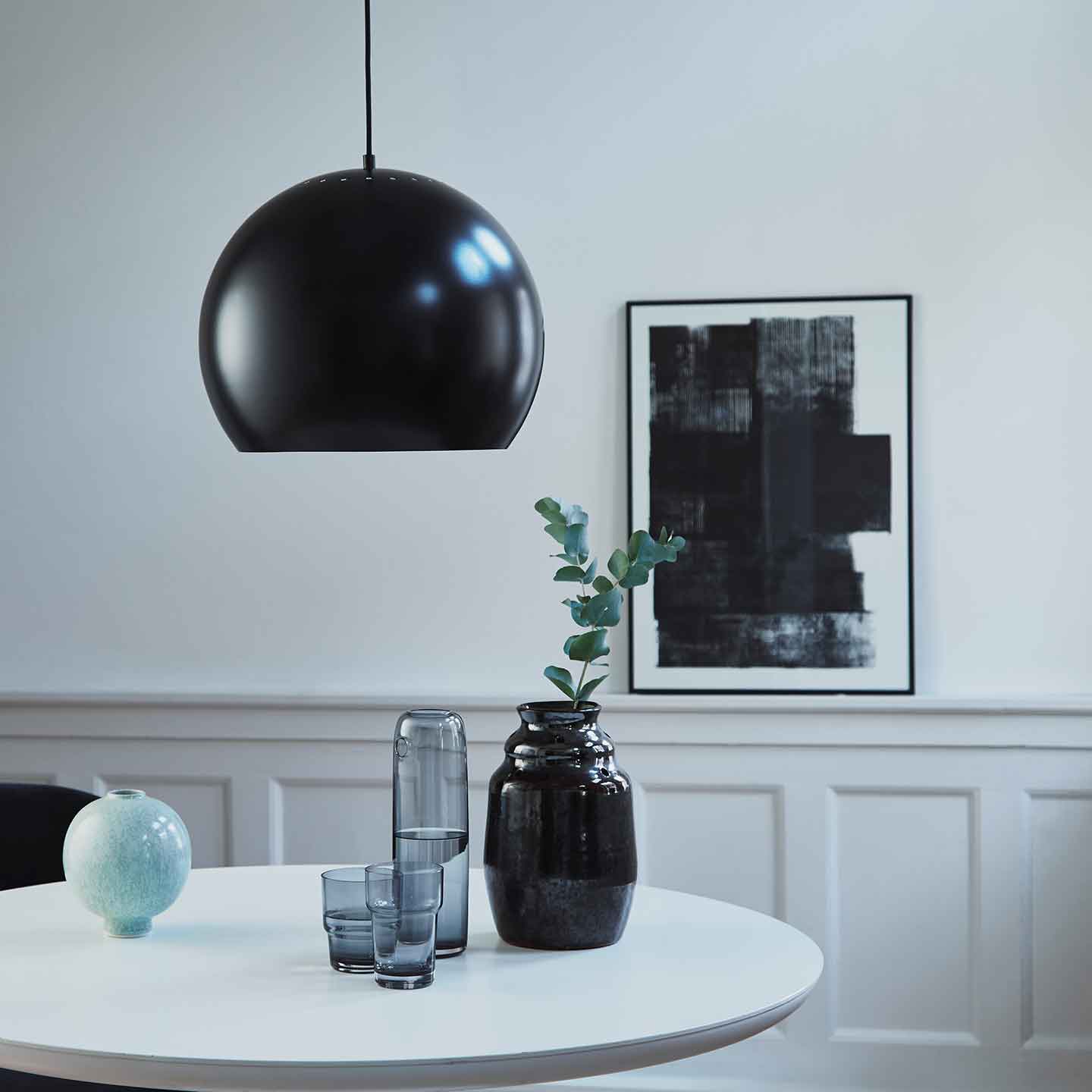 Pendelleuchte BALL Ø 40cm - schwarz matt - Pendelleuchten