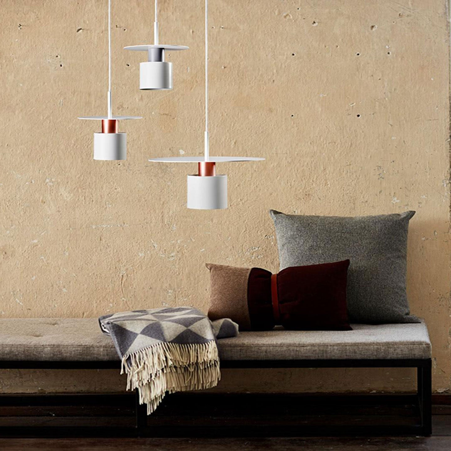 Pendellampe Kolorit large ø34cm hellgrau - Pendellampe