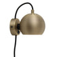 Wandlampe BALL Ø 12cm - messing antik