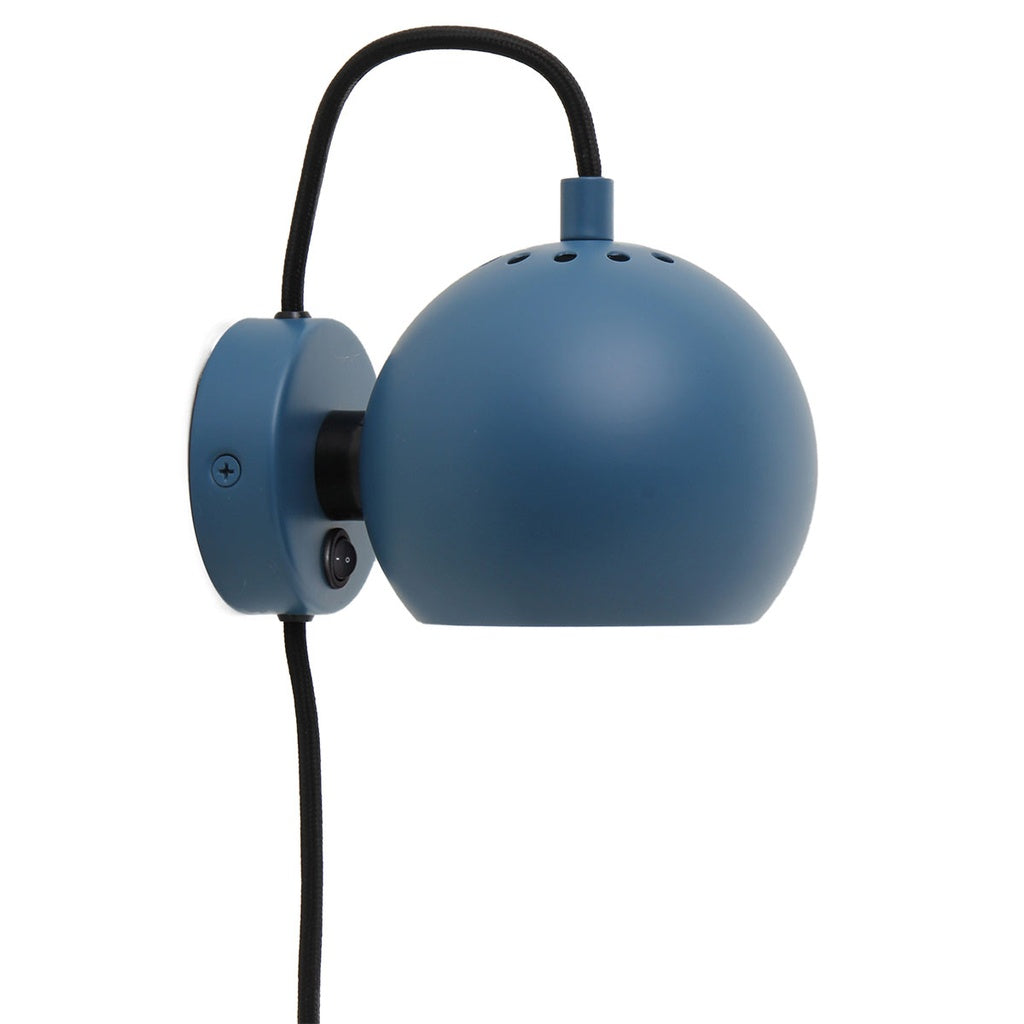 Wandlampe BALL Ø 12cm - petrolblau matt