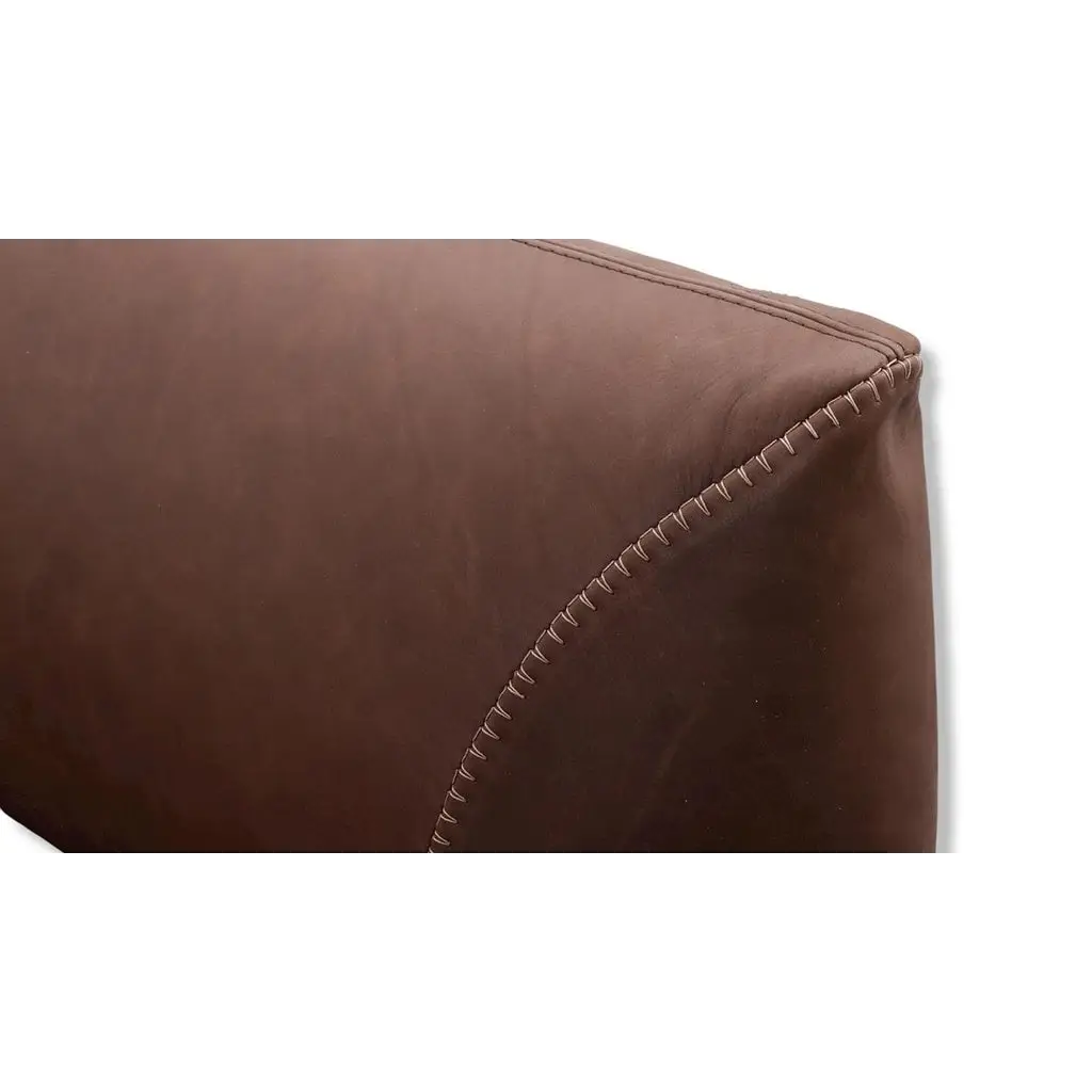 Gianduiotto JR Sofa in Kombination Leder Mammut und Stoff Ginevra - Sitzdesign