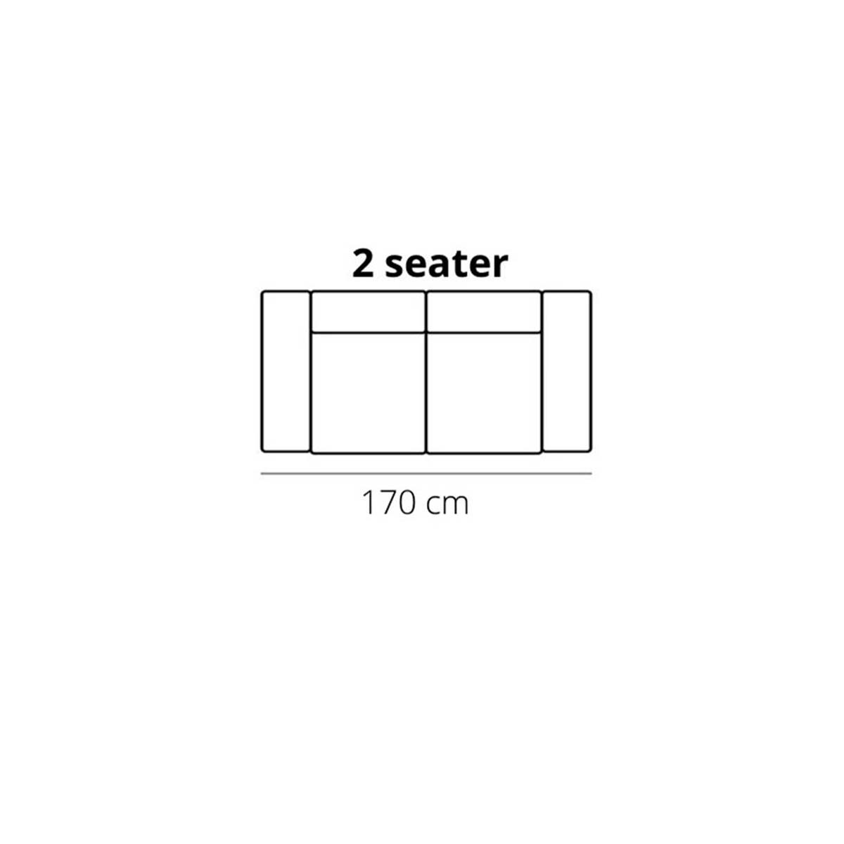 Het Anker Sofa Whisper in Leder Africa - Sofa 2 Sitzer - Breite 170cm - Sofa Leder