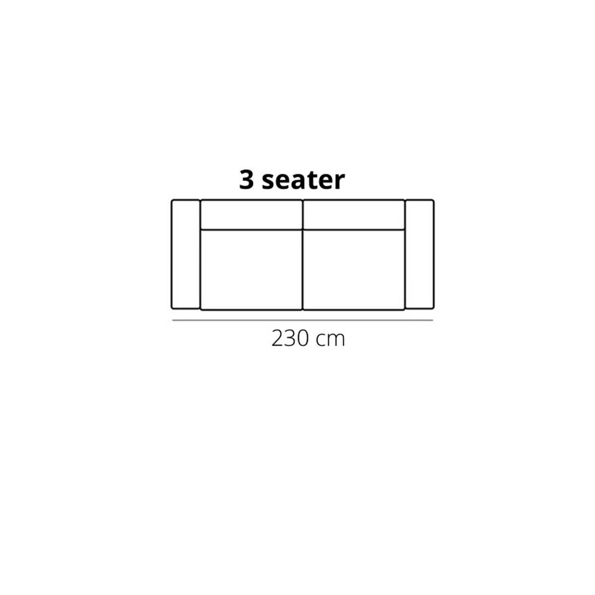 Het Anker Sofa Whisper in Leder Africa - Sofa 3 Sitzer - Breite 230cm - Sofa Leder