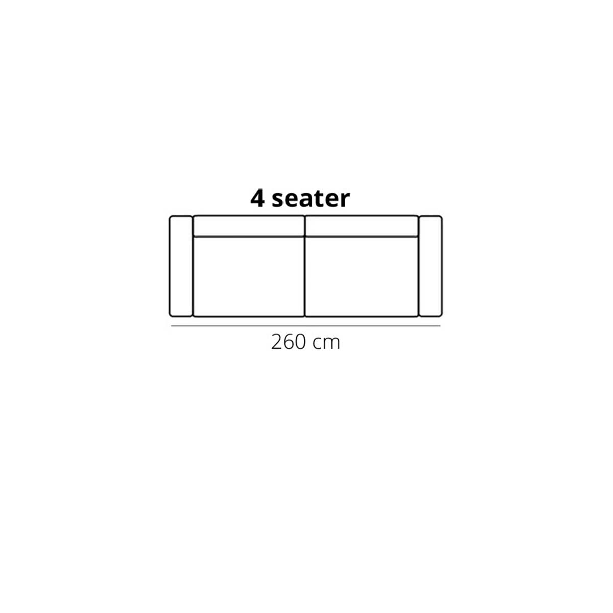 Het Anker Sofa Whisper in Leder Africa - Sofa 4 Sitzer - Breite 260cm - Sofa Leder