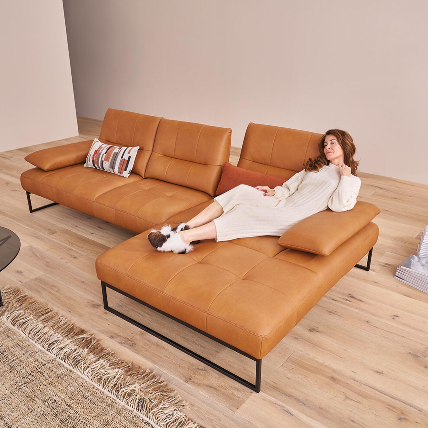 Himolla Sofa 9360 mit Sitztiefenverstellung in Leder Soft Nappa - Relaxsessel Leder