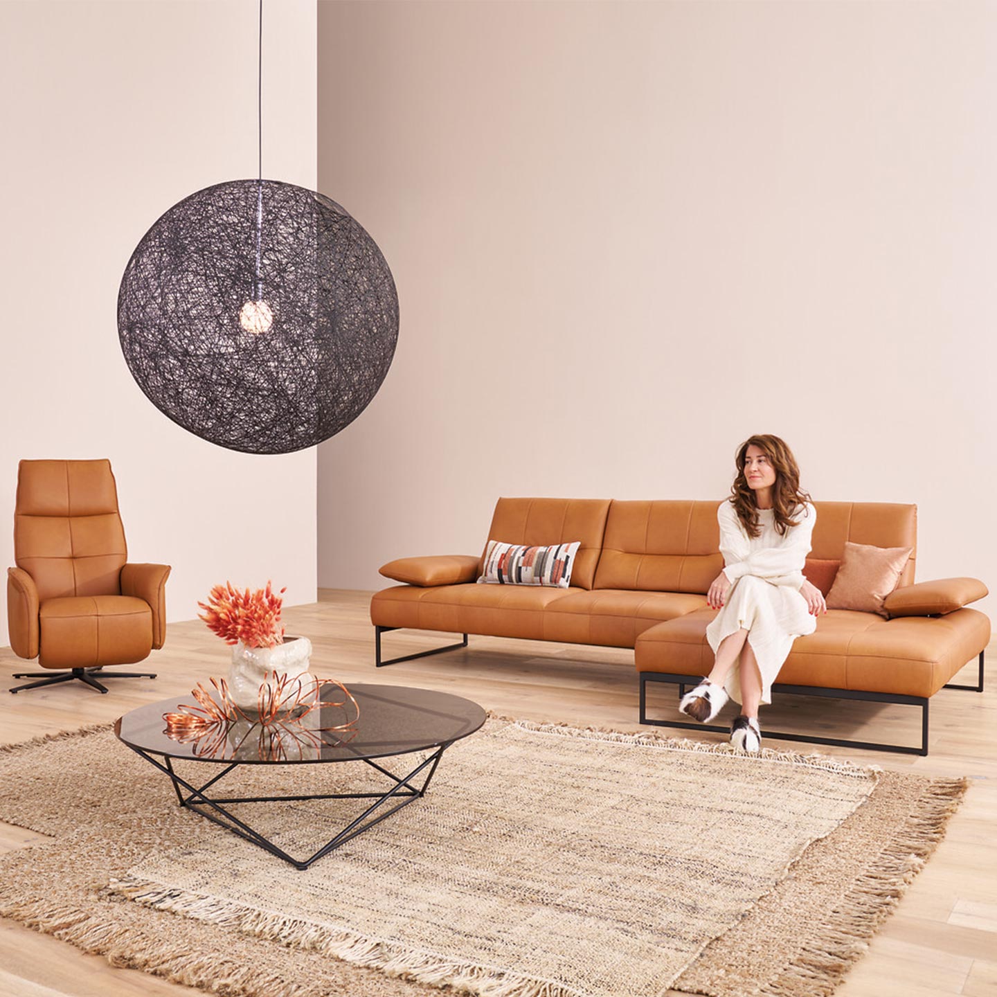 Himolla Sofa 9360 mit Sitztiefenverstellung in Leder Soft Nappa - Relaxsessel Leder