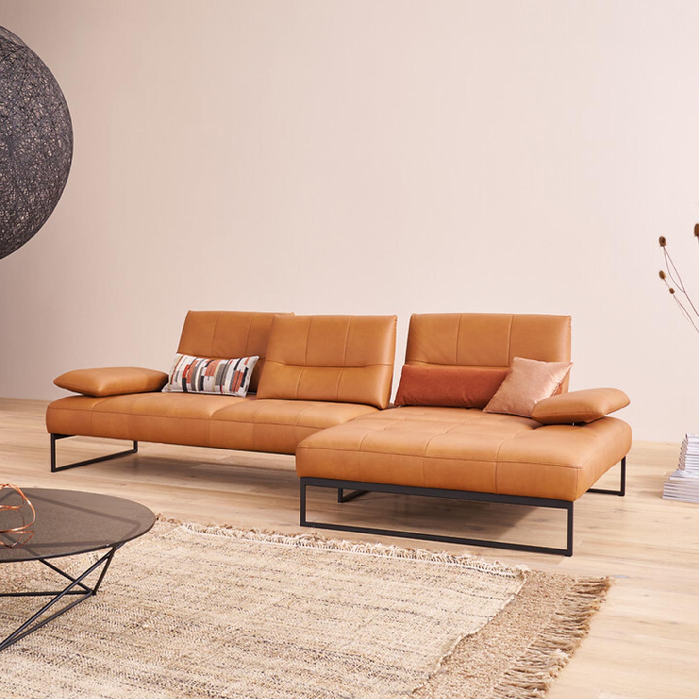 Himolla Sofa 9360 mit Sitztiefenverstellung in Leder Soft Nappa - Relaxsessel Leder