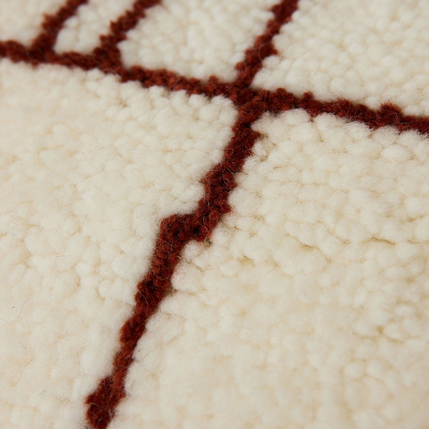 2x Kissen 60x40cm aus Wolle in braun/natural - Kissen