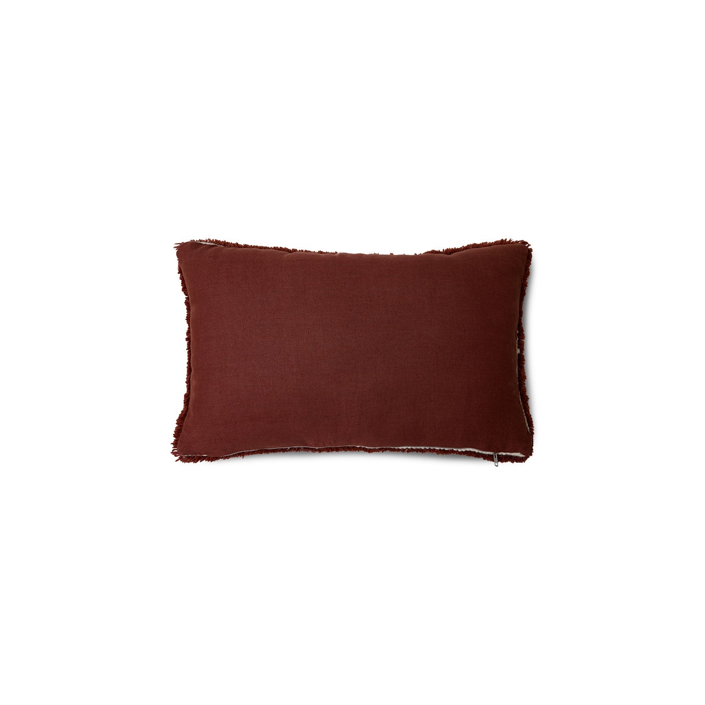 2x Kissen 60x40cm aus Wolle in braun/natural - Kissen