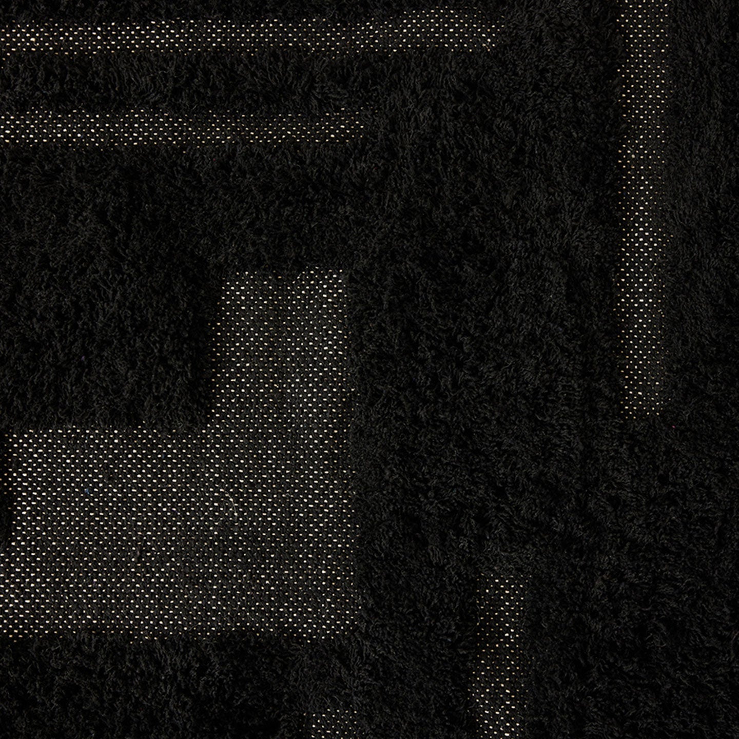 Badematte aus Baumwolle in schwarz/grau - Badematte