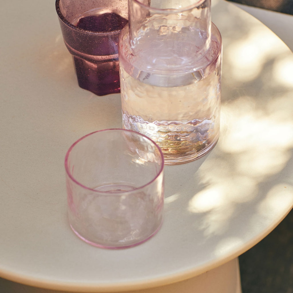 Beistelltisch aus Steingut in natur/creme - Beistelltisch