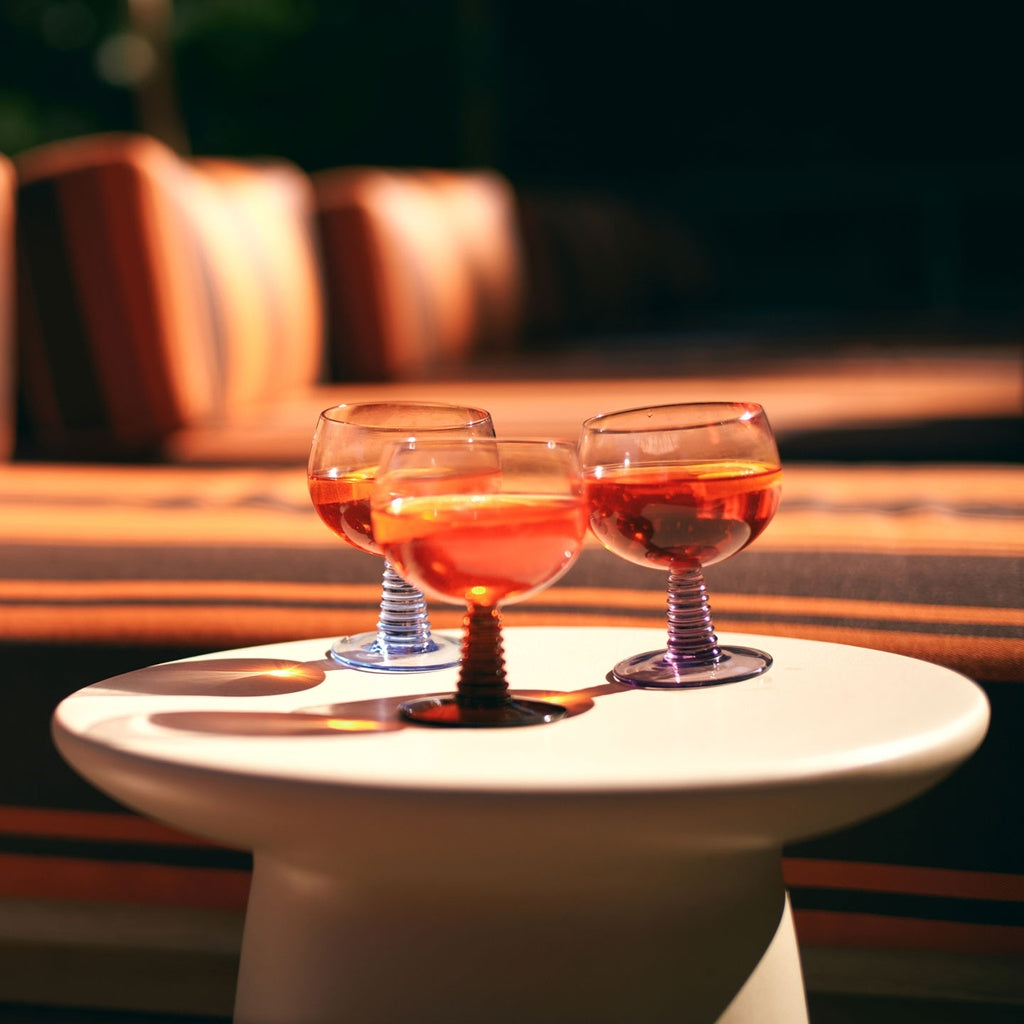 Beistelltisch aus Steingut in natur/creme - Beistelltisch